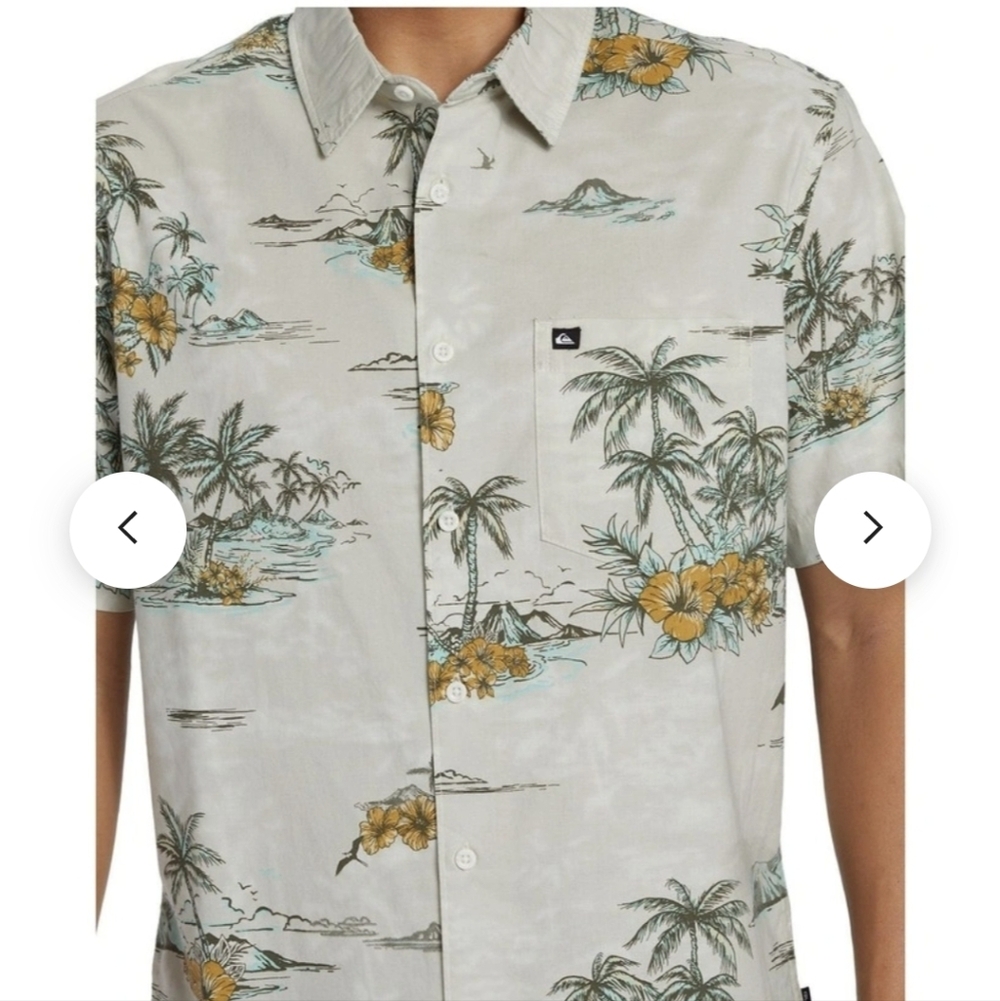 Quicksilver Men’s Apero Classic Woven Shirt - Short Sleeve - Size Small - NWT